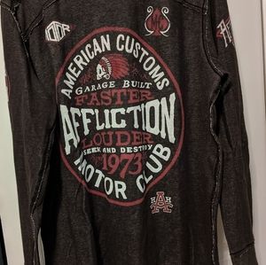 Men's long sleeve Affliction shirt. XL. Reversible.